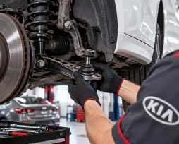 Ремонт подвески Kia: диагностика и замена шаровой опоры на Kia Rio 3