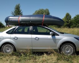 Перевозка лодки ПВХ на крыше автомобиля