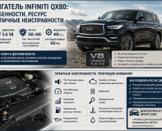 Двигатель Infiniti QX80: особенности, ресурс и типичные неисправности