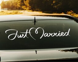 Свадебные наклейки на кузов, стекла, номера машин