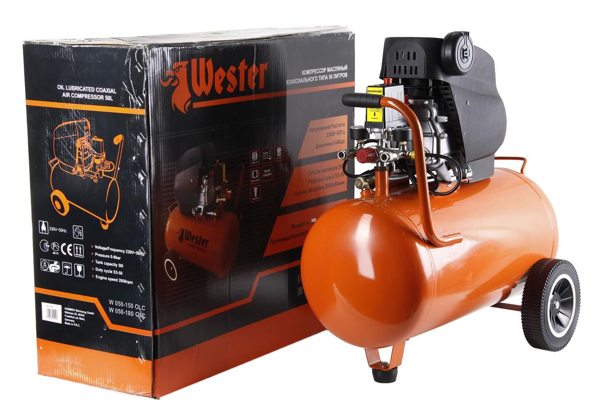 Компрессор масляный Wester LE 050-150 OLC, 50 л, 1.5 кВт