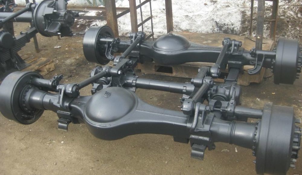 подвеска трехосного автомобиля