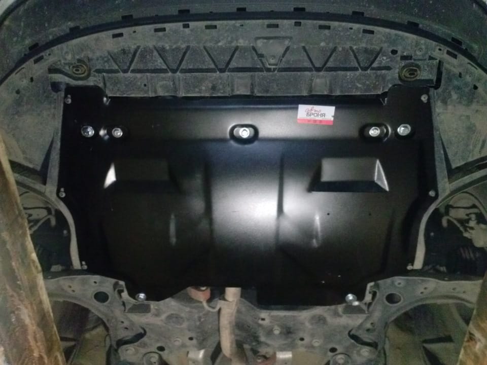 Как поставить защиту на картер на Фольксваген Поло