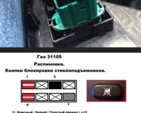 Установка силового блока стеклоподъёмников газ 31105